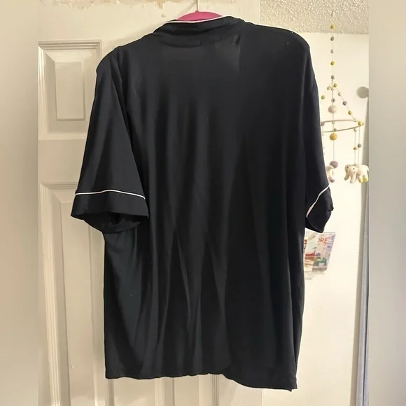Eberjey Gisele TENCEL Modal Short PJ Top XL GUC button up black pajama top soft - Picture 4 of 6